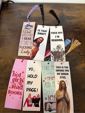 Seven funny bookmarks